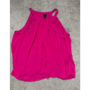 Women's Worthington Woman Pink Studded Halter Tank Top 3X